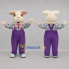 Custom Cream and Purple Easter Bunny Mascot Costume Adult Full Body Suit for Easter Events Custom Cream and Purple Easter Bunny Mascot Costume Adult Full Body Suit for Easter Events