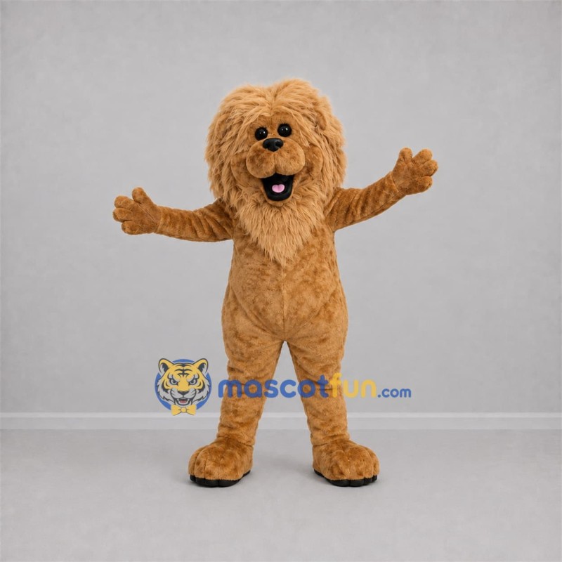 Custom Tan Shaggy Animal Mascot Costume Adult Full Body Suit for Stage Performances Custom Tan Shaggy Animal Mascot Costume Adult Full Body Suit for Stage Performances