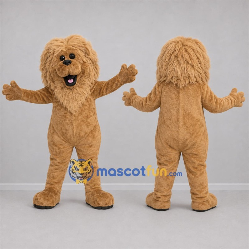 Custom Tan Shaggy Animal Mascot Costume Adult Full Body Suit for Stage Performances Custom Tan Shaggy Animal Mascot Costume Adult Full Body Suit for Stage Performances