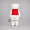 Custom White and Red Teddy Bear Mascot Costume Adult Full Body Suit for Christmas Events Custom White and Red Teddy Bear Mascot Costume Adult Full Body Suit for Christmas Events