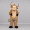 Custom Tan Shaggy Bull Mascot Costume Adult Full Body Suit for Farm Events