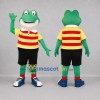 Custom Green and Yellow Frog Mascot Costume Adult Full Body Suit for School Events