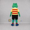 Custom Green and Yellow Frog Mascot Costume Adult Full Body Suit for School Events