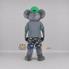 Custom Gray and Green Koala Mascot Costume Adult Full Body Suit for Wildlife Events