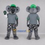 Custom Gray and Green Koala Mascot Costume Adult Full Body Suit for Wildlife Events