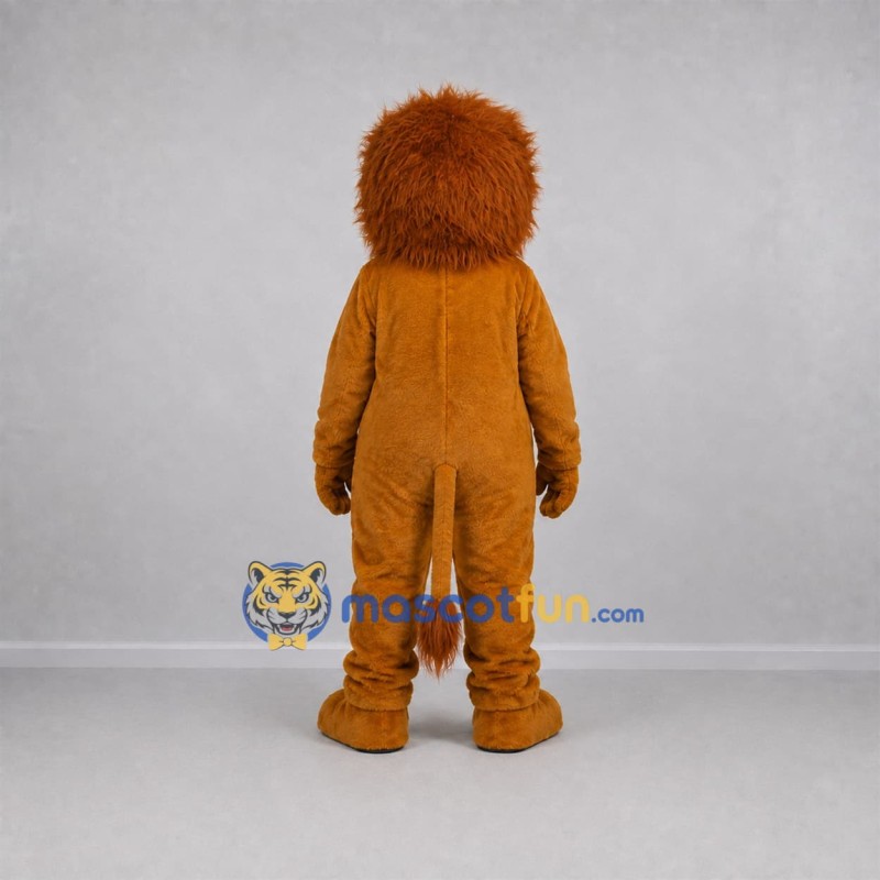 Custom Golden Brown Lion Mascot Costume Adult Full Body Suit for Wildlife Events