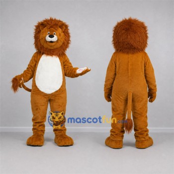 Custom Golden Brown Lion Mascot Costume Adult Full Body Suit for Wildlife Events
