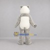 Custom Gray and White Teddy Bear Mascot Costume Adult Full Body Suit for Birthday Parties