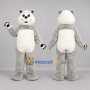 Custom Gray and White Teddy Bear Mascot Costume Adult Full Body Suit for Birthday Parties