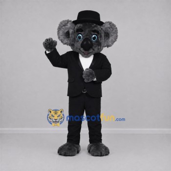 Custom Gray and Black Koala Mascot Costume Adult Full Body Suit for Stage Performances Custom Gray and Black Koala Mascot Costume Adult Full Body Suit for Stage Performances