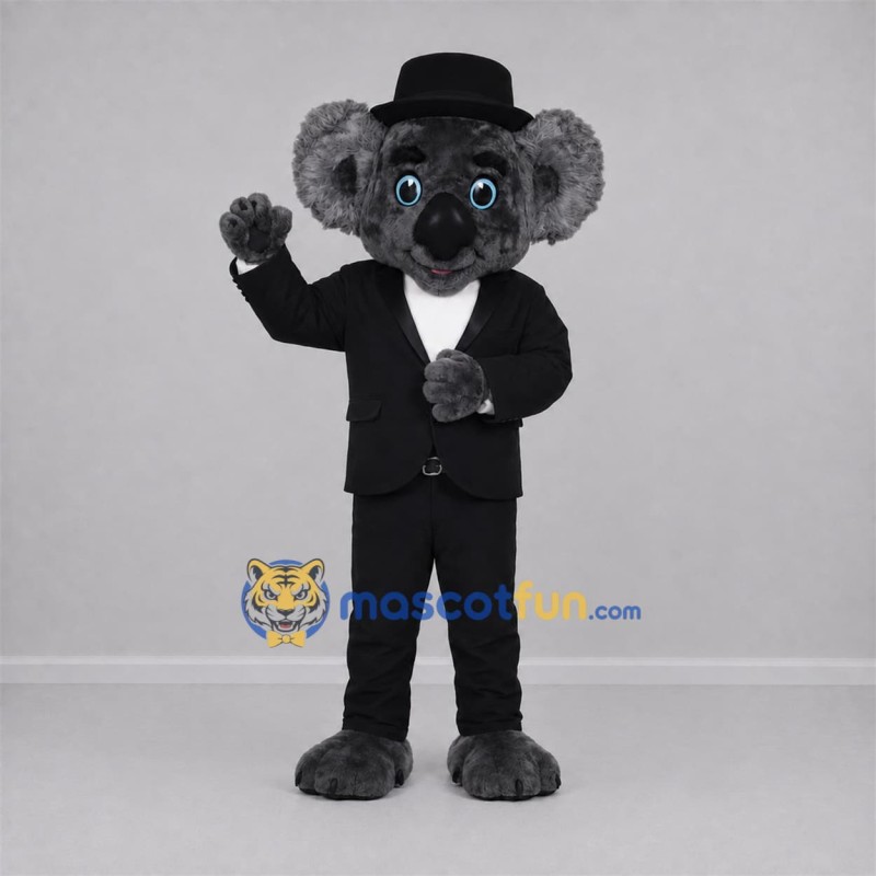 Custom Gray and Black Koala Mascot Costume Adult Full Body Suit for Stage Performances Custom Gray and Black Koala Mascot Costume Adult Full Body Suit for Stage Performances