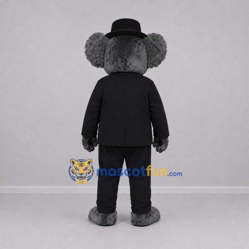 Custom Gray and Black Koala Mascot Costume Adult Full Body Suit for Stage Performances Custom Gray and Black Koala Mascot Costume Adult Full Body Suit for Stage Performances