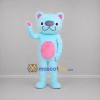Custom Light Blue and Pink Teddy Bear Mascot Costume Adult Full Body Suit for Birthday Parties Custom Light Blue and Pink Teddy Bear Mascot Costume Adult Full Body Suit for Birthday Parties