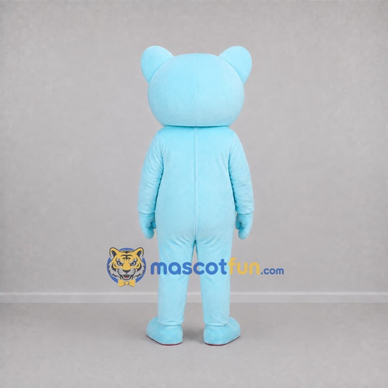 Custom Light Blue and Pink Teddy Bear Mascot Costume Adult Full Body Suit for Birthday Parties Custom Light Blue and Pink Teddy Bear Mascot Costume Adult Full Body Suit for Birthday Parties