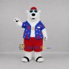 Custom White and Blue Polar Bear Mascot Costume Adult Full Body Suit for Summer Events Custom White and Blue Polar Bear Mascot Costume Adult Full Body Suit for Summer Events