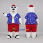 Custom White and Blue Polar Bear Mascot Costume Adult Full Body Suit for Summer Events