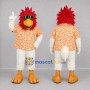 Custom Red and White Tropical Bird Mascot Costume Adult Full Body Suit for Summer Events