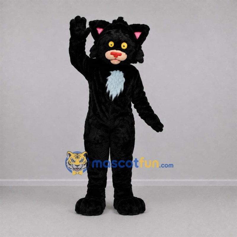 Custom Black and White Cat Mascot Costume Adult Full Body Suit for Halloween Events Custom Black and White Cat Mascot Costume Adult Full Body Suit for Halloween Events