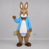 Custom Brown and Blue Rabbit Mascot Costume Adult Full Body Suit for Easter Events Custom Brown and Blue Rabbit Mascot Costume Adult Full Body Suit for Easter Events