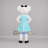 Custom White and Light Blue Mouse Mascot Costume Adult Full Body Suit for Birthday Parties Custom White and Light Blue Mouse Mascot Costume Adult Full Body Suit for Birthday Parties