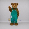 Custom Brown and Green Teddy Bear Mascot Costume Adult Full Body Suit for Farm Events Custom Brown and Green Teddy Bear Mascot Costume Adult Full Body Suit for Farm Events