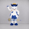 Custom Blue and White Cow Mascot Costume Adult Full Body Suit for Farm Events Custom Blue and White Cow Mascot Costume Adult Full Body Suit for Farm Events