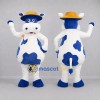 Custom Blue and White Cow Mascot Costume Adult Full Body Suit for Farm Events Custom Blue and White Cow Mascot Costume Adult Full Body Suit for Farm Events