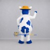 Custom Blue and White Cow Mascot Costume Adult Full Body Suit for Farm Events Custom Blue and White Cow Mascot Costume Adult Full Body Suit for Farm Events