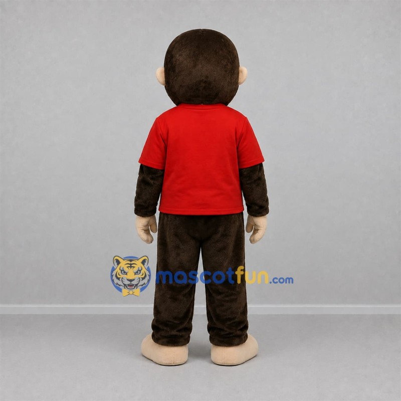 Custom Brown and Red Monkey Mascot Costume Adult Full Body Suit for Jungle Parties