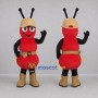 Custom Red and Tan Builder Ant Mascot Costume Adult Full Body Suit for Community Events