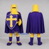 Custom Purple and Yellow Knight Mascot Costume Adult Full Body Suit for Medieval Events