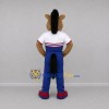 Custom Tan and Blue Horse Mascot Costume Adult Full Body Suit for Sports Events