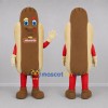 Custom Brown and Tan Hot Dog Mascot Costume Adult Full Body Suit for Food Festivals