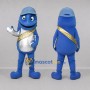 Custom Blue and Silver Fish Mascot Costume Adult Full Body Suit for Ocean Events