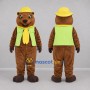 Custom Brown and Green Ranger Beaver Mascot Costume Adult Full Body Suit for Nature Events