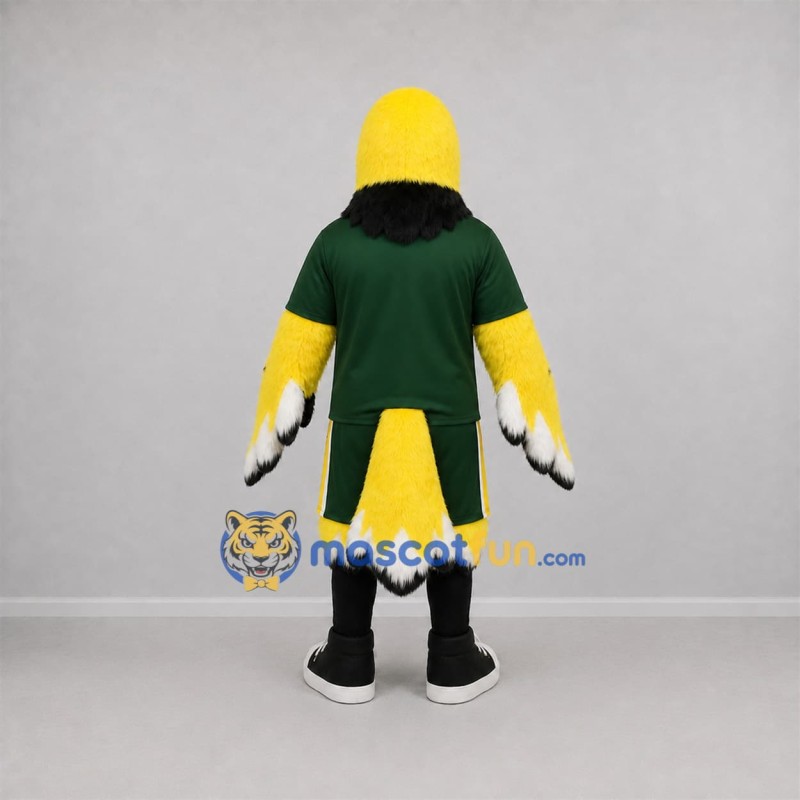 Custom Yellow and Green Hawk Mascot Costume Adult Full Body Suit for Sports Events Custom Yellow and Green Hawk Mascot Costume Adult Full Body Suit for Sports Events