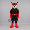 Custom Black and Red Superhero Fox Mascot Costume Adult Full Body Suit for Stage Performances Custom Black and Red Superhero Fox Mascot Costume Adult Full Body Suit for Stage Performances