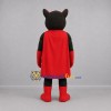 Custom Black and Red Superhero Fox Mascot Costume Adult Full Body Suit for Stage Performances Custom Black and Red Superhero Fox Mascot Costume Adult Full Body Suit for Stage Performances
