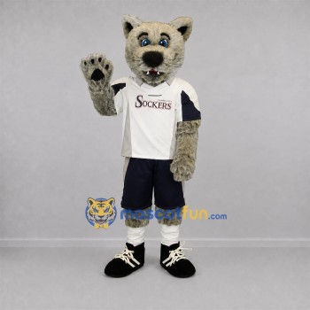 Custom Gray and White Wolf Mascot Costume Adult Full Body Suit for Sports Events Custom Gray and White Wolf Mascot Costume Adult Full Body Suit for Sports Events