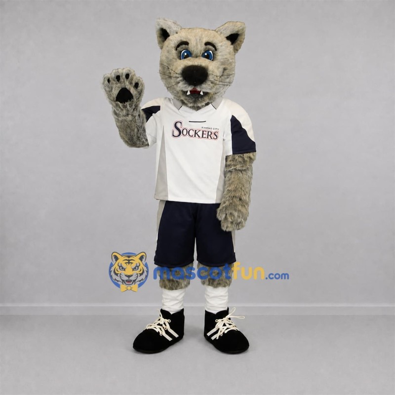 Custom Gray and White Wolf Mascot Costume Adult Full Body Suit for Sports Events Custom Gray and White Wolf Mascot Costume Adult Full Body Suit for Sports Events