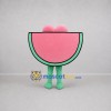 Custom Pink and Green Watermelon Slice Mascot Costume Adult Full Body Suit for Food Festivals Custom Pink and Green Watermelon Slice Mascot Costume Adult Full Body Suit for Food Festivals