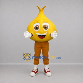 Custom Yellow Onion Mascot Costume Adult Full Body Suit for Food Festivals