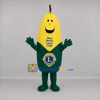 Custom Yellow and Green Corn Mascot Costume Adult Full Body Suit for Harvest Festivals