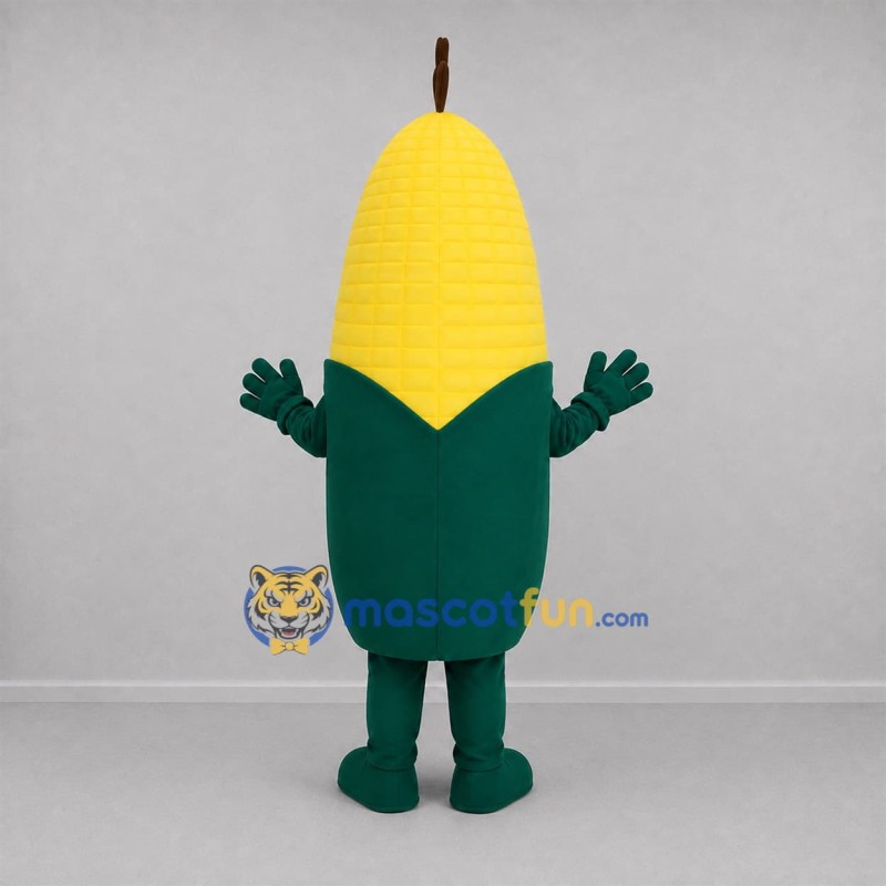 Custom Yellow and Green Corn Mascot Costume Adult Full Body Suit for Harvest Festivals Custom Yellow and Green Corn Mascot Costume Adult Full Body Suit for Harvest Festivals