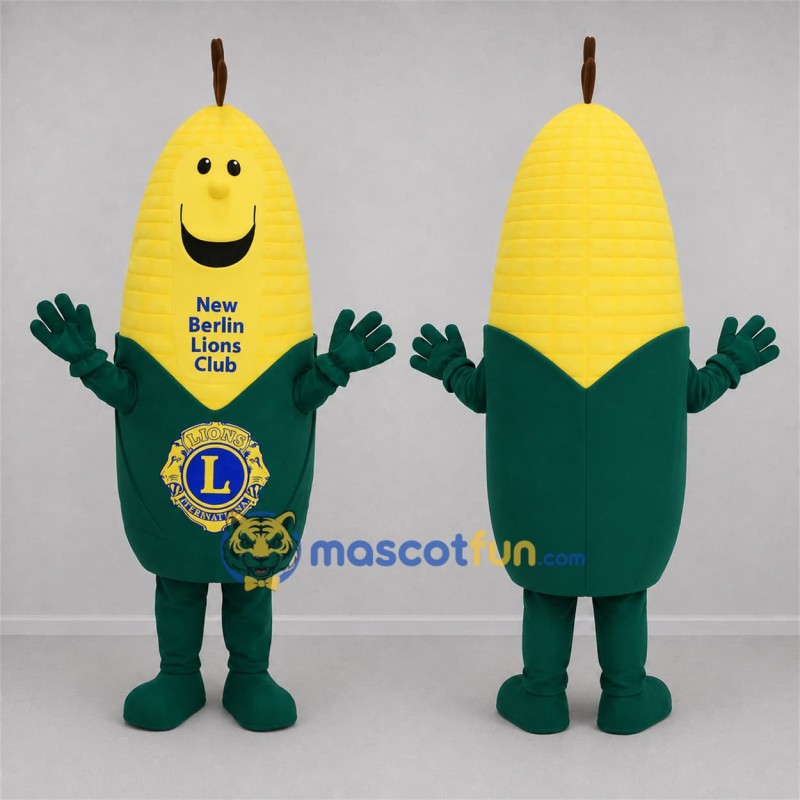 Custom Yellow and Green Corn Mascot Costume Adult Full Body Suit for Harvest Festivals Custom Yellow and Green Corn Mascot Costume Adult Full Body Suit for Harvest Festivals