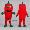 Custom Red and Green Pepper Mascot Costume Adult Full Body Suit for Food Festivals