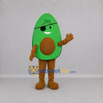 Custom Green and Brown Avocado Mascot Costume Adult Full Body Suit for Food Festivals Custom Green and Brown Avocado Mascot Costume Adult Full Body Suit for Food Festivals