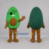 Custom Green and Brown Avocado Mascot Costume Adult Full Body Suit for Food Festivals