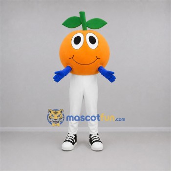 Custom Orange and White Orange Fruit Mascot Costume Adult Full Body Suit for Food Festivals Custom Orange and White Orange Fruit Mascot Costume Adult Full Body Suit for Food Festivals