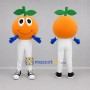 Custom Orange and White Orange Fruit Mascot Costume Adult Full Body Suit for Food Festivals